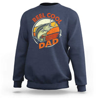 Reel Cool Dad Sweatshirt Funny Fathers Day Fishing Lover Fisherman