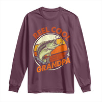 Reel Cool Grandpa Long Sleeve Shirt Funny Fathers Day Dada Fishing Lover Fisherman