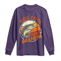 Reel Cool Grandpa Long Sleeve Shirt Funny Fathers Day Dada Fishing Lover Fisherman