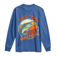 Reel Cool Grandpa Long Sleeve Shirt Funny Fathers Day Dada Fishing Lover Fisherman