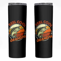 Reel Cool Grandpa Skinny Tumbler Funny Fathers Day Dada Fishing Lover Fisherman