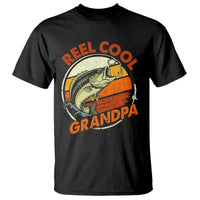 Reel Cool Grandpa T Shirt Funny Fathers Day Dada Fishing Lover Fisherman