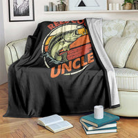 Uncle Fishing Throw Blanket Reel Cool Uncle Funny Fathers Day Fisherman