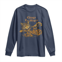 Chinga La Migra Long Sleeve Shirt Retro Protest Subtle FDT Cat Meme