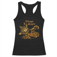 Chinga La Migra Racerback Tank Top Retro Protest Subtle FDT Cat Meme
