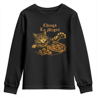 Chinga La Migra Youth Sweatshirt Retro Protest Subtle FDT Cat Meme