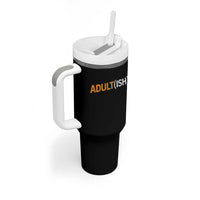 Happy 18th Birthday Tumbler With Handle Funny Adultish 18 Year Old Bday Gifts