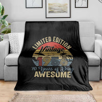 Funny 70th Birthday Throw Blanket Vintage 1956 Limited Edition 50 Year Old Bday Gifts