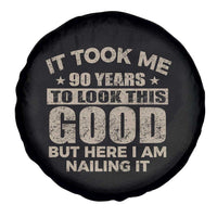 Funny 90th Birthday Spare Tire Cover Retro Grandpa Grandma Bday Gift
