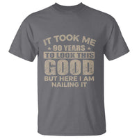 Funny 90th Birthday T Shirt Retro Grandpa Grandma Bday Gift