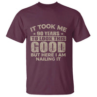 Funny 90th Birthday T Shirt Retro Grandpa Grandma Bday Gift