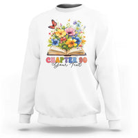 Personalized 90th Birthday Gift For Women Sweatshirt Custom Name Chapter 90 Flowers Book