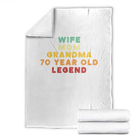 70th Birthday Gifts For Women Throw Blanket Wife Mom Grandma 70 Year Old Legend