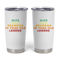 70th Birthday Gifts For Women Tumbler Cup Wife Mom Grandma 70 Year Old Legend