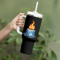 Subtle Anti Ice Tumbler With Handle Ice Melting Satire Political Humor