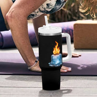 Subtle Anti Ice Tumbler With Handle Ice Melting Satire Political Humor