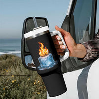 Subtle Anti Ice Tumbler With Handle Ice Melting Satire Political Humor