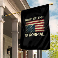 None of This Is Normal Garden Flag Retro Upside Down American Flag