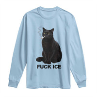 Fck Ice Smoking Cat Long Sleeve Shirt Subtle FDT Black Cat Meme