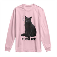 Fck Ice Smoking Cat Long Sleeve Shirt Subtle FDT Black Cat Meme