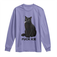 Fck Ice Smoking Cat Long Sleeve Shirt Subtle FDT Black Cat Meme