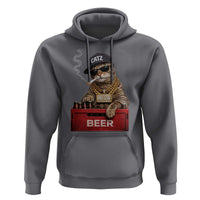 Funny Smoking Cat Meme Hoodie Vintage Graphic Cigarette Kitty Beer Cat Lover