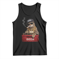 Funny Smoking Cat Meme Tank Top Vintage Graphic Cigarette Kitty Beer Cat Lover