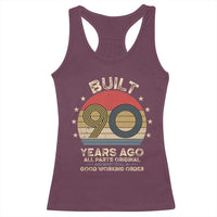 Funny 90th Birthday Racerback Tank Top Vintage Retro Built 90 Years Ago