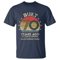 Funny 70th Birthday T Shirt Vintage Retro Built 70 Years Ago