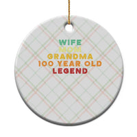 100th Birthday Gifts For Women Ceramic Ornament Wife Mom Grandma 100 Year Old Legend