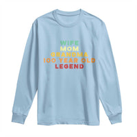100th Birthday Gifts For Women Long Sleeve Shirt Wife Mom Grandma 100 Year Old Legend