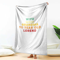 90th Birthday Gifts For Women Throw Blanket Wife Mom Grandma 90 Year Old Legend