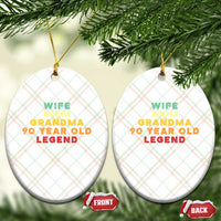90th Birthday Gifts For Women Ceramic Ornament Wife Mom Grandma 90 Year Old Legend