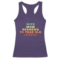 90th Birthday Gifts For Women Racerback Tank Top Wife Mom Grandma 90 Year Old Legend