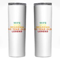 90th Birthday Gifts For Women Skinny Tumbler Wife Mom Grandma 90 Year Old Legend