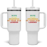 80th Birthday Gifts For Women Tumbler With Handle Wife Mom Grandma 80 Year Old Legend