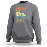 90th Birthday Sweatshirt Husband Dad Grandpa 90 Year Old Legend