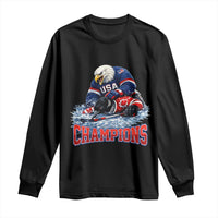 USA Ice Hockey Long Sleeve Shirt Eagle Dominates Canada 2026 Hockey Champions