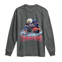 USA Ice Hockey Long Sleeve Shirt Eagle Dominates Canada 2026 Hockey Champions