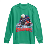 USA Ice Hockey Long Sleeve Shirt Eagle Dominates Canada 2026 Hockey Champions