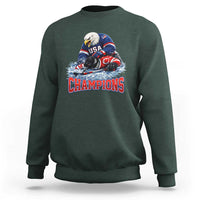 USA Ice Hockey Sweatshirt Eagle Dominates Canada 2026 Hockey Champions