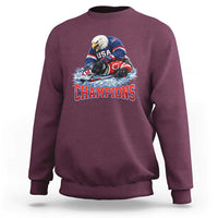 USA Ice Hockey Sweatshirt Eagle Dominates Canada 2026 Hockey Champions