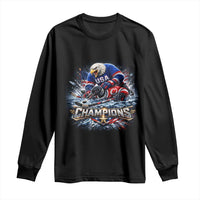 USA Ice Hockey Long Sleeve Shirt Eagle Dominates Canada 2026 Hockey Champions Graphic
