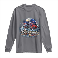 USA Ice Hockey Long Sleeve Shirt Eagle Dominates Canada 2026 Hockey Champions Graphic