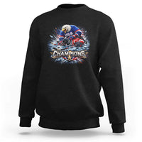 USA Ice Hockey Sweatshirt Eagle Dominates Canada 2026 Hockey Champions Graphic