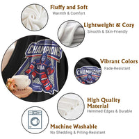 USA Ice Hockey Throw Blanket America Champions Patriotic Ice Hockey Team Fan