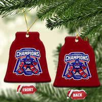 USA Ice Hockey Ceramic Ornament America Champions Patriotic Ice Hockey Team Fan