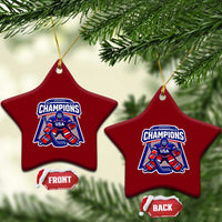 USA Ice Hockey Ceramic Ornament America Champions Patriotic Ice Hockey Team Fan