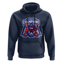 USA Ice Hockey Hoodie America Champions Patriotic Ice Hockey Team Fan