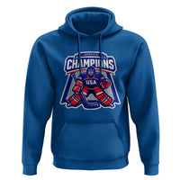 USA Ice Hockey Hoodie America Champions Patriotic Ice Hockey Team Fan